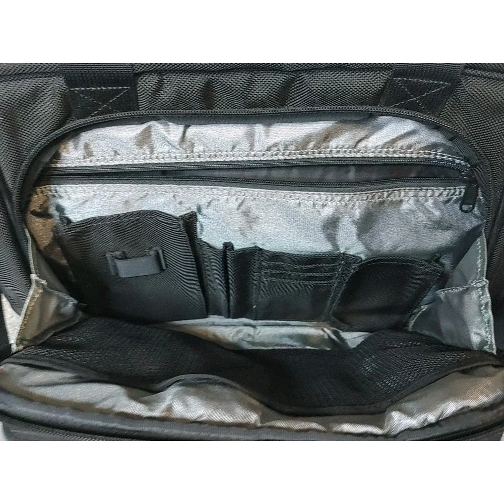 Victorinox Black Expandable Business Laptop Bag Briefcase Zippered Trolly Tactic